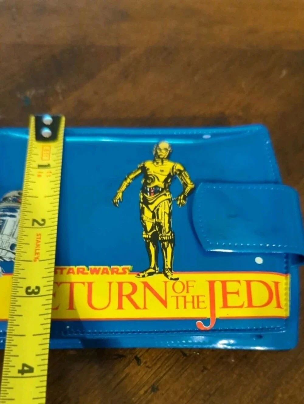 Vintage  Wallet Star Wars Return of the Jedi Blue Plastic